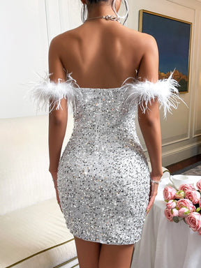 Vestido Love Plumas